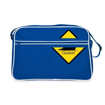 Attention snail - Retro Bag - blue/white - Front