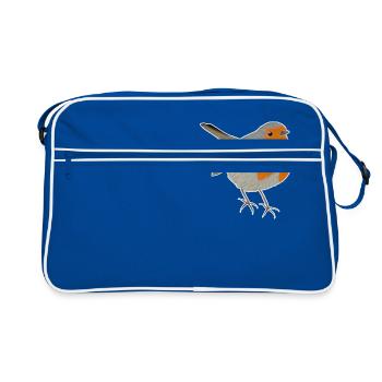 jz.birds robin bird design - Sac Retro - bleu/blanc - Devant