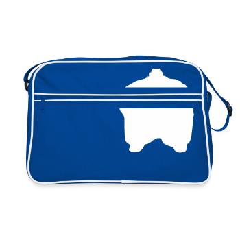 fat man white - Retro Bag - blue/white - Front