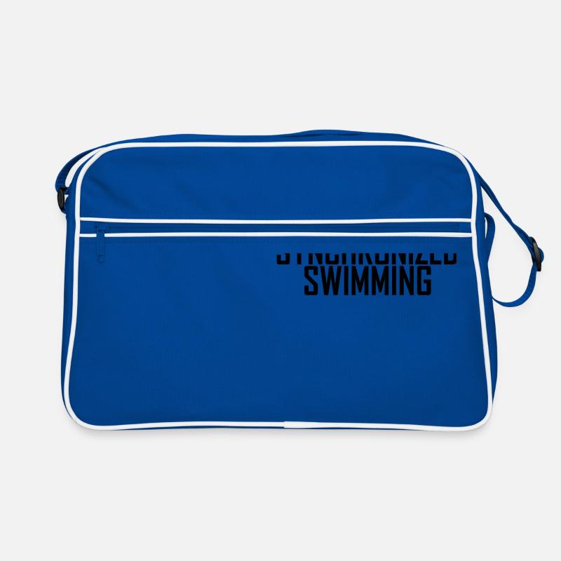 Live Love Synchronschwimmen - Retro Tasche - Blau/Weiß