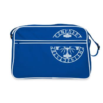 Rune Celts symbol gift Viking culture Spirit - Retro Bag - blue/white - Front