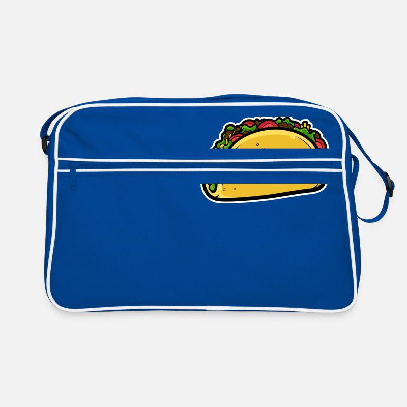 Taco - Retro Tasche - Blau/Weiß