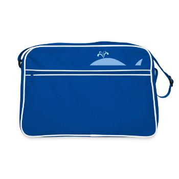 wal - Retro Tasche - Blau/Weiß - Vorne