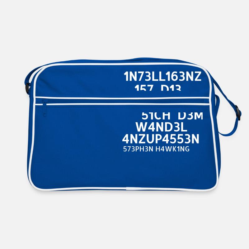 Stephen Hawking-Intelligenz ist die Fähigkeit... - Retro Tasche - Blau/Weiß