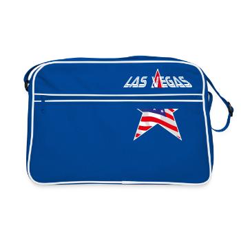Las Vegas Rock City - Retro Tasche - Blau/Weiß - Vorne