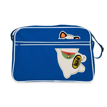 Maneki Neko (chat chanceux) - Sac Retro - bleu/blanc - Devant