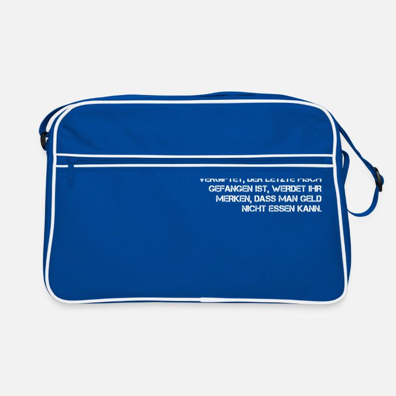 Protection de l’environnement Pollution pollution - Sac Retro - bleu/blanc