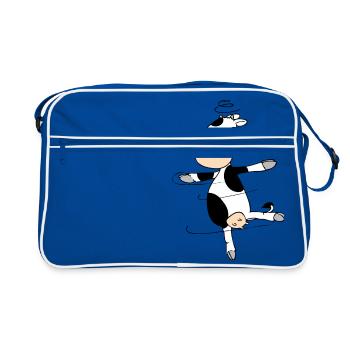 Mooviestars - Cow Pirouette - Retro Bag - blue/white - Front