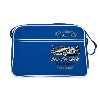 Laissez les bons moments naître pour la vitesse - Sac Retro - bleu/blanc - Devant
