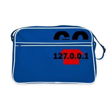 Geh nach Hause - Retro Tasche - Blau/Weiß - Vorne