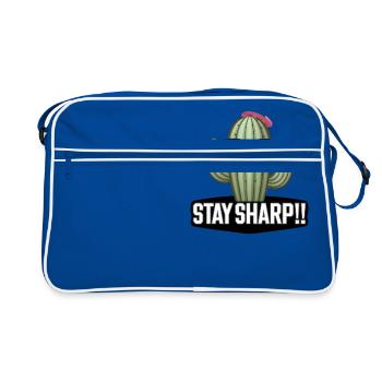 Lunettes de soleil élégantes à moustache Cactus Stay Sharp Art - Sac Retro - bleu/blanc - Devant