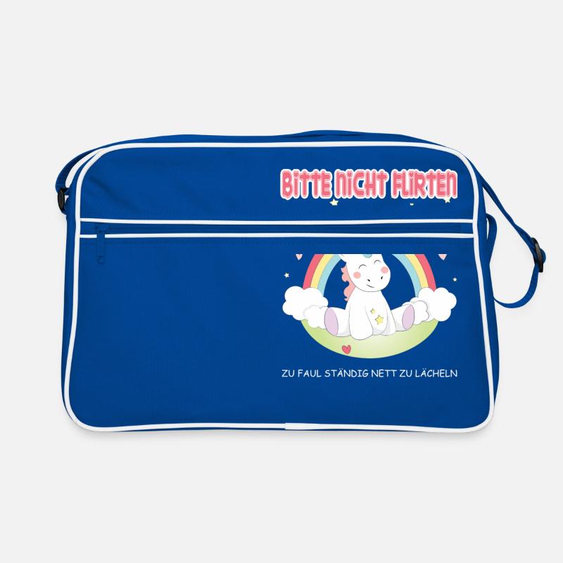 S'il vous plaît ne pas flirter! licorne Sac Retro