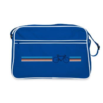 Vélo de course Vélo Rétro Design - Sac Retro - bleu/blanc - Devant