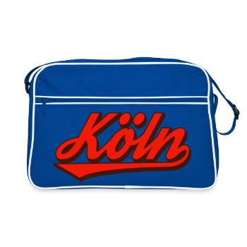 Cologne Retro Script Logo Red - Retro Bag - blue/white - Front
