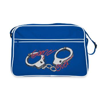 Handcuffs - game over - hand drawn - Retro Bag - blue/white - Front