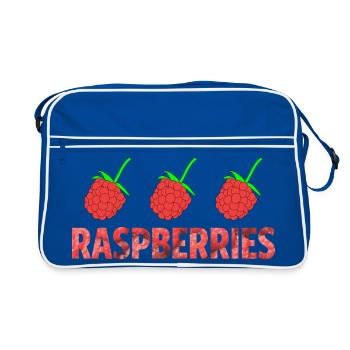 RASPBERRIES - Retro Bag - blue/white - Front