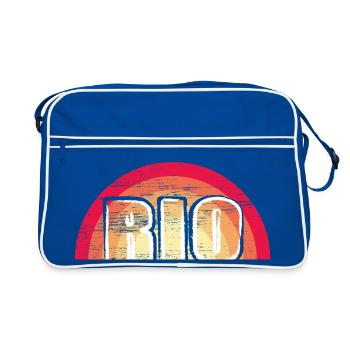 Rio logo Vintage Sunset - Retro Bag - blue/white - Front