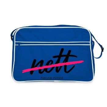Nice - Not today. That was yesterday. - Retro Bag - blue/white - Front