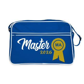 Master's degree passed in 2026 Graduation ceremony - Retro Bag - blue/white - Front
