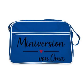 Miniversion von Oma | Minime Oma 2026 Baby - Retro Bag - blue/white - Front
