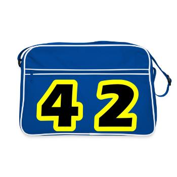 42 Symbole numérique - Sac Retro - bleu/blanc - Devant