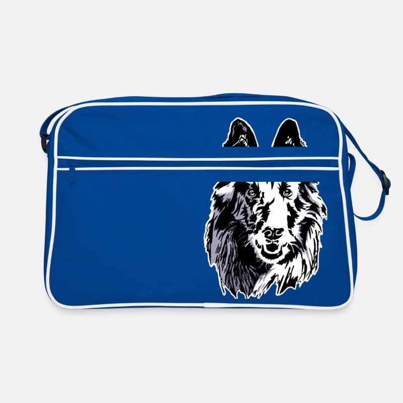 groenendael - Retro Tasche - Blau/Weiß
