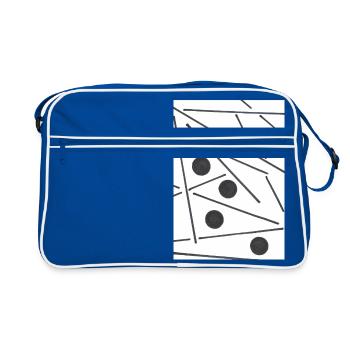 Sign - Retro Tasche - Blau/Weiß - Vorne