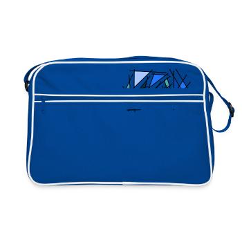 Blue corner - Retro Bag - blue/white - Front