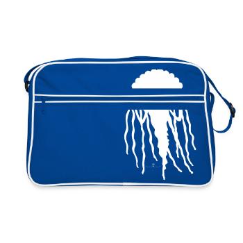 Jellyfish the transparent rulers of the sea - Retro Bag - blue/white - Front