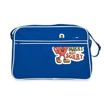 Sorry Not Sorry Sarcastic Strawberry Design - Retro Bag - blue/white - Front