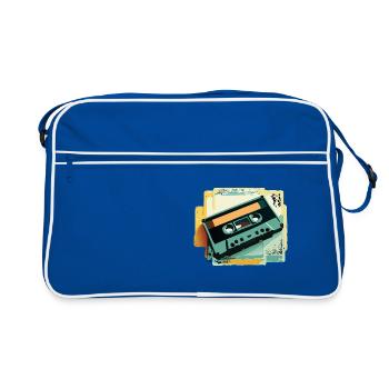 Cassette - Sac Retro - bleu/blanc - Devant