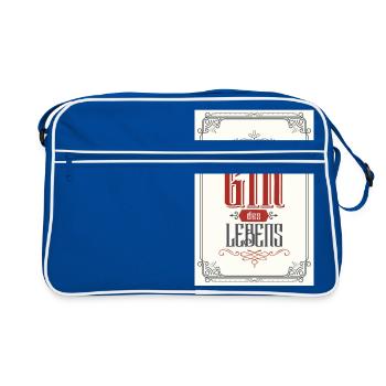 Le gin de la vie affiche - Sac Retro - bleu/blanc - Devant