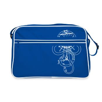 Thor - Retro Tasche - Blau/Weiß - Vorne