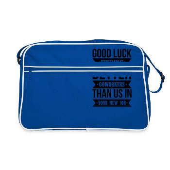 Bye Coworker - Félicitations pour votre nouvel emploi - Sac Retro - bleu/blanc - Devant