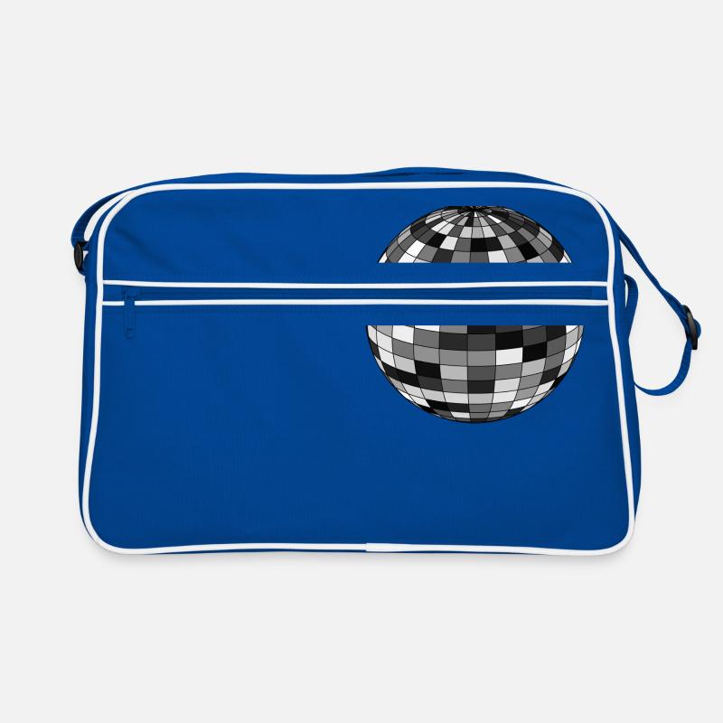 Disko Kugel - Retro Tasche - Blau/Weiß