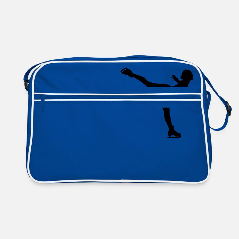 Eiskunstlauf - Retro Tasche - Blau/Weiß