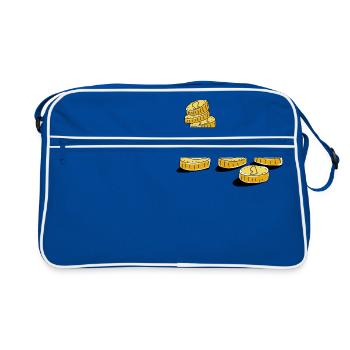 pièces - Sac Retro - bleu/blanc - Devant