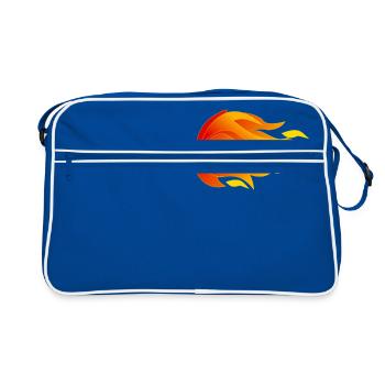 Flammes - Sac Retro - bleu/blanc - Devant