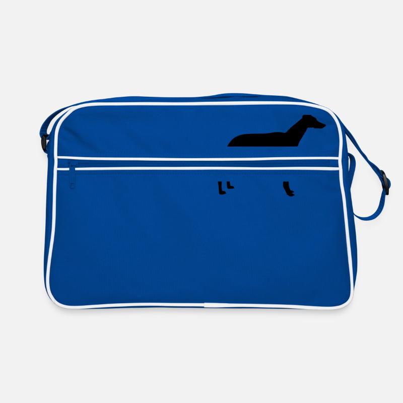 Windhund - Retro Tasche - Blau/Weiß