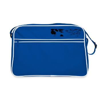 Tiere - Retro Tasche - Blau/Weiß - Vorne