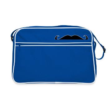 Moustache / Moustache - Sac Retro - bleu/blanc - Devant