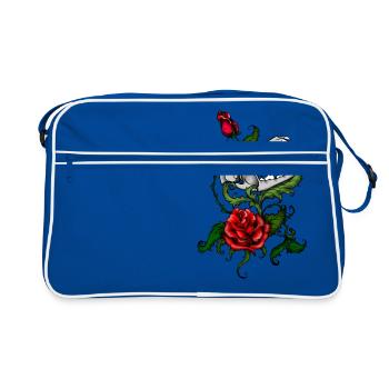Skull and roses - Sac Retro - bleu/blanc - Devant