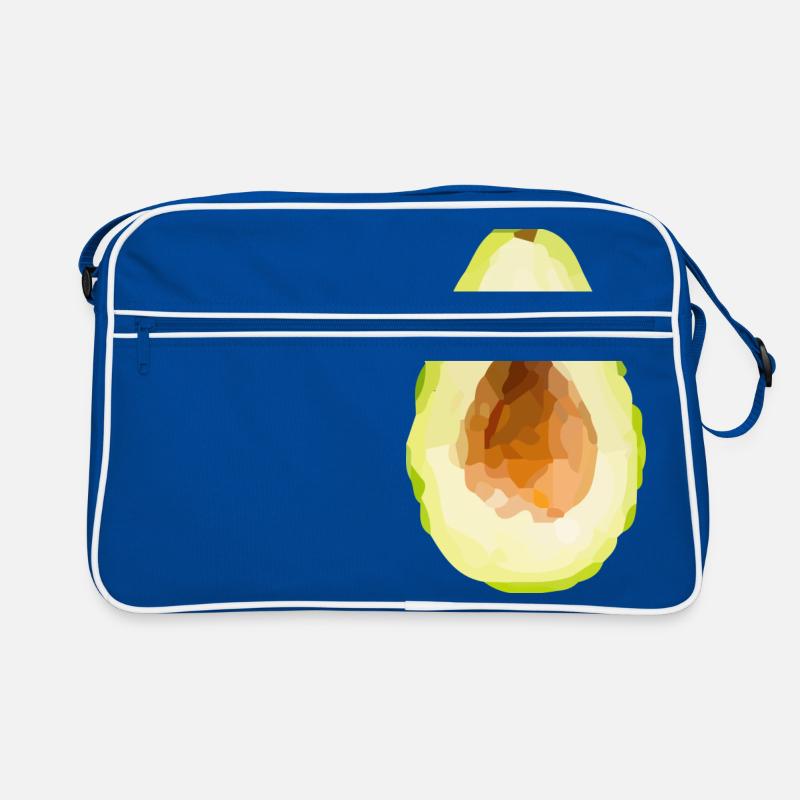 Avocado - Retro Tasche - Blau/Weiß