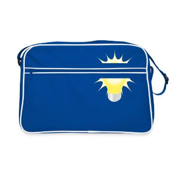 light bulb - Retro Bag - blue/white - Front