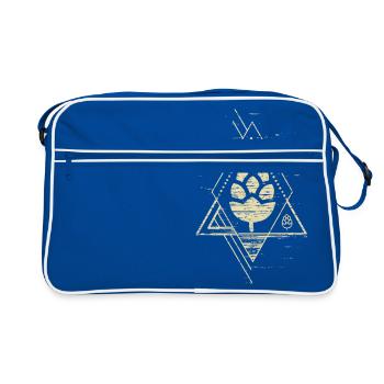 Conception géométrique du houblon - Sac Retro - bleu/blanc - Devant