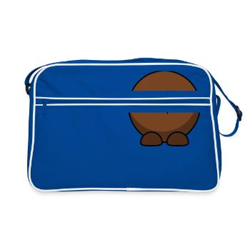 Wildebeest from behind. gift idea - Retro Bag - blue/white - Front