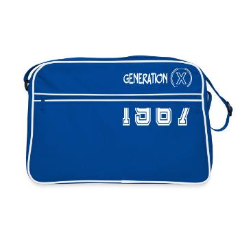 Génération X 1967 - Sac Retro - bleu/blanc - Devant