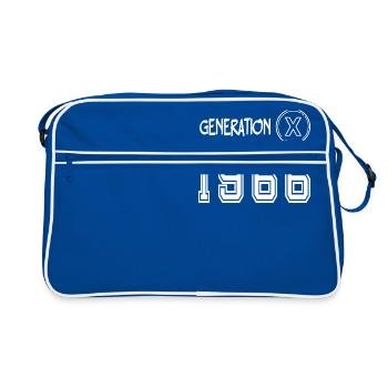 Génération X 1966 - Sac Retro - bleu/blanc - Devant