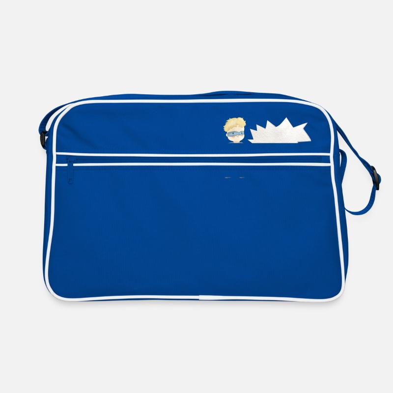 Kinder Superheld mit Sprechblase Retro Tasche