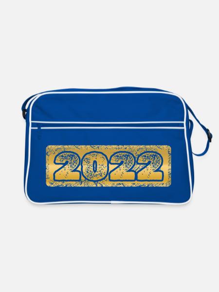 Year 2022 - Retro Bag - blue/white - Front